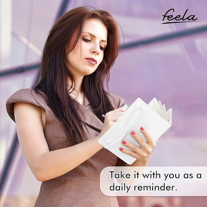 feela 12 Pack Notebooks Journals Bulk, Hardcover Notebook Classic Ruled Lined Journals with Pen Holder for Women Girls School Business Supplies, with 12 Black Pens, 120 GSM, 5.1”x8.3”, A5, White