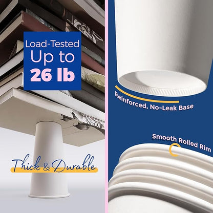 Fit Meal Prep 500 Pack 20 oz Disposable Coffee Cups with Lids, Sleeves, Leak-Proof To Go Coffee Cups with Lids, Durable Paper Cups for Hot Beverage, Home, Office, Party