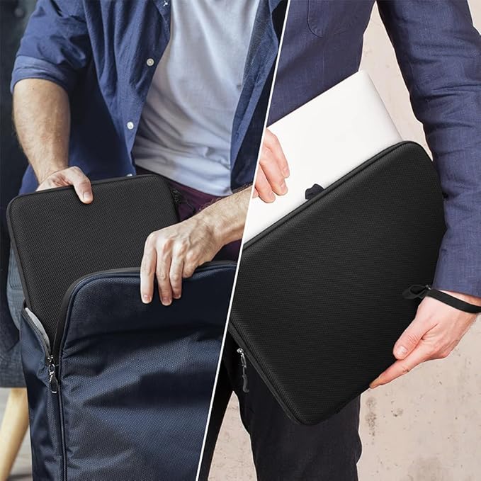 FINPAC Hard Laptop Sleeve Case for 15.3 inch MacBook Air M4 M3 M2 2025 2024, 16.2 inch MacBook Pro M4/M3/M2/M1 Pro/Max A2991 A2780 A2485 A2141, Waterproof Case for Surface Laptop/Book, Black