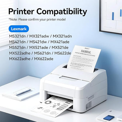 56F1000 Toner Cartridge Compatible with Lexmark 56F1000 56F000G Toner Cartridge Replacement for Lexmark MS321 MS421 MS521 MS621 MX521 MX522 MX622 MS622 MX321 MX421 Laser Printer