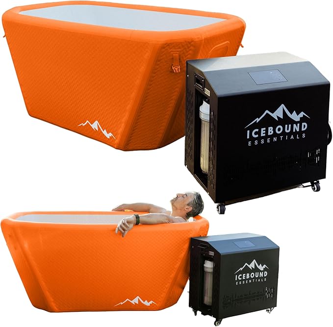 Ice Bath with Water Chiller - 1HP Efficient Hot and Cold Water Chiller for Ice Bath - Premium Ice Bath Tub with Chiller - WiFi - Filter - Ozone/UV - Cold Plunge with Water Chiller