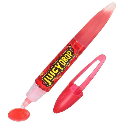 Juicy Drop Sour Candy Gel Pen, 12 Ct in Assorted Fruity Flavors, Full Size, Sour Christmas Candy Variety Pack for Stockings, Party Favors, Birthday Parties, Goodie Bags, Gifts for Kids