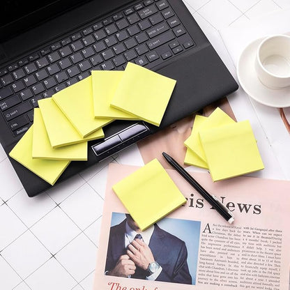 Sticky Notes 3x3 Inches, Yellow Colors Self-Stick Pads, Easy to Stick for Home, Office, Notebook (20)