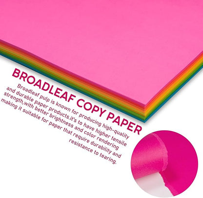 Color Print&Copy Paper 8.5x11 Inches,180 Sheets 6 Colors Pastel A4 Printer Paper 20 lb/90GSM Colored Multipurpose Computer Pastel Paper for Office Printer School Cutting DIY Kids