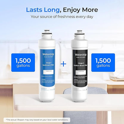 Waterdrop W281 Water Filters for Water Coolers, Replacement for Avalon® branded Bottleless Water Coolers Filters, 1,500 Gallon Extended Lifespan, More Pure Enjoyment, 4 Count（2 SET)