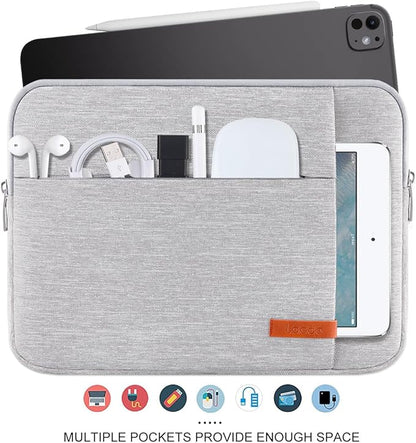 Lacdo Tablet Sleeve Case for 13 inch New iPad Pro M5 M4 2025-2024, 13 inch New iPad Air M3 M2 2025-2024, 12.9" iPad Pro 6 5 4 3 with Magic Keyboard and Smart Keyboard Folio, Tablet Bag, Gray