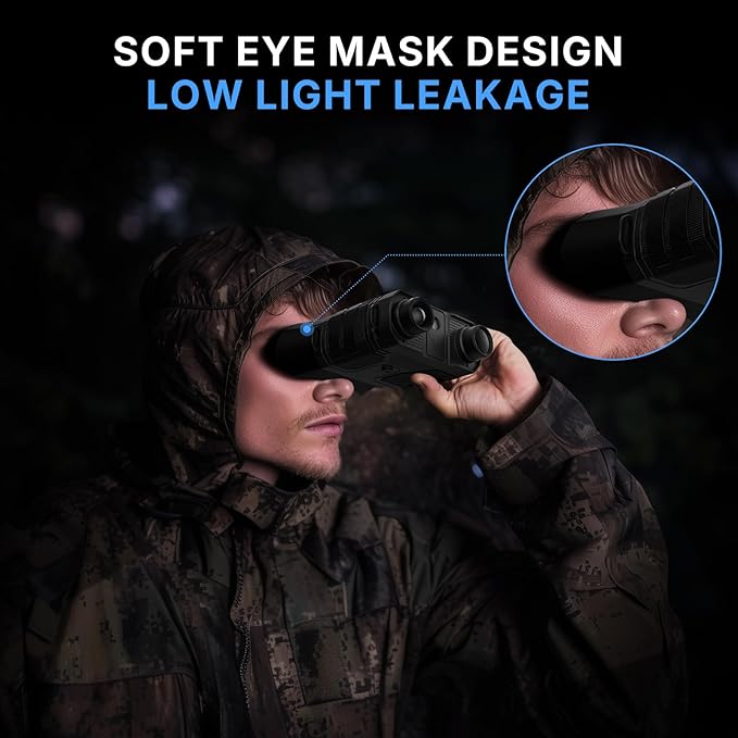 Night Vision Goggles, 4K Night Vision Binoculars for Adults, 36MP Photo, 5000mAh Rechargeable Battery, 1300FT Range, 8X Digital Zoom, Infrared Vision, 32GB SD, Flashlight & Compass for Camping