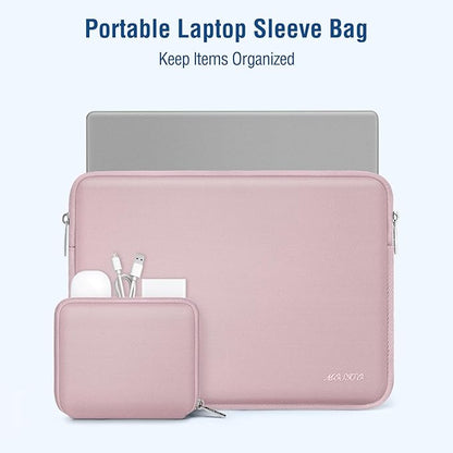 MOSISO Laptop Case 18.5 inch, 18-18.5 inch Laptop Sleeve Bag Compatible with ASUS Gaming Monitor HP Dell Lenovo Notebook, Neoprene Computer Sleeve Bag with Small Case, Baby Pink