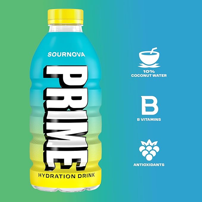 PRIME Hydration VARIETY Sports Drinks, Electrolyte Enhanced to Replenish Fluids, 177mg BCAAs, B Vitamins, Antioxidants, Low Sugar, 12 Fl Oz (Pack of 15)