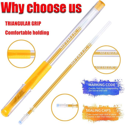 48 Pack Yellow Orange Gel Pens, 24 Colored Gel Pen with 24 Refills,40% More Ink Write Smooth for Adults Coloring Books Drawing Doodling Scrapbooks Bullet Journaling