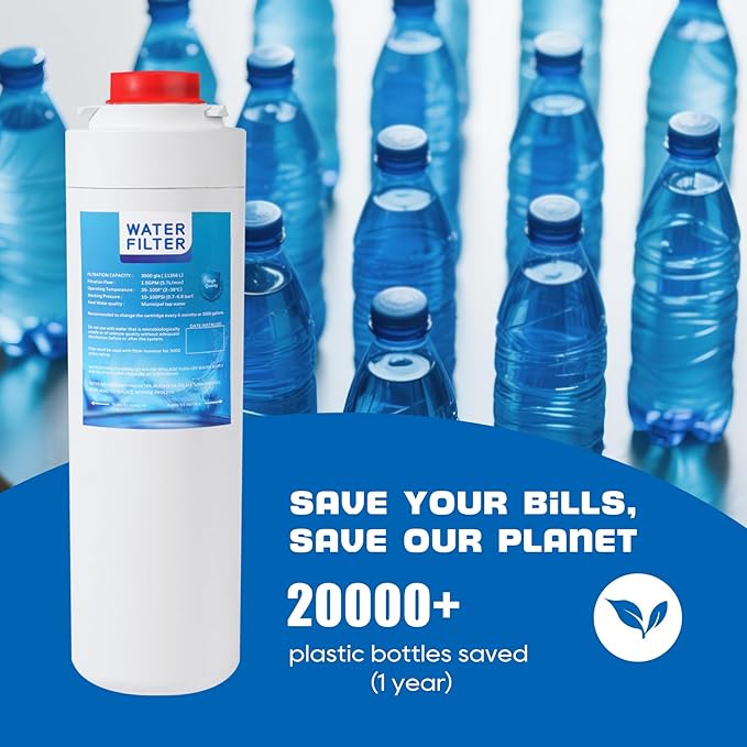 51300C Replacement (4 Packs-No Chip),Compatible with EzH2O Filter Replacement Bottle Station High Capacity 3000 Gallon,Replacement EWF3000 for 51300/C ERF750, 51299C, 55898C (4)