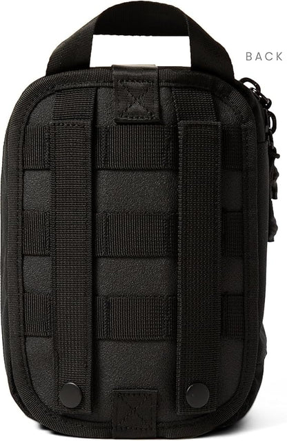 My Medic MyFak Mini Pro First Aid Kit - Small and Lightweight for Camping Hiking and Backpacking - 70 Items IFAK with Tourniquet - HSA/FSA Great for Travel - Black
