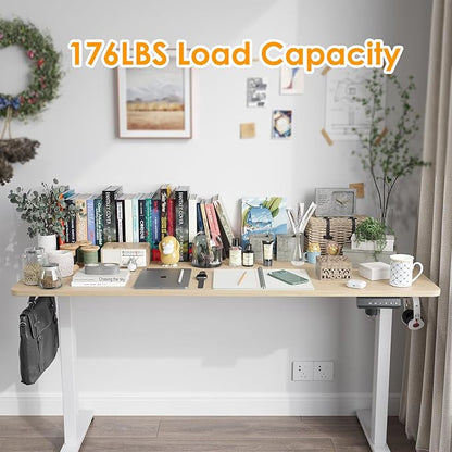STARY Electric Standing Desk Adjustable Height Sit Stand Home Office Desk with Splice Board