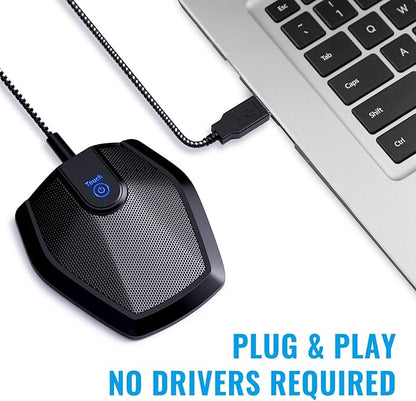 TONOR Conference USB Microphone, Omnidirectional Condenser PC Mic for Video Conference, Recording, Skype, Online Class, Court Reporter, Plug & Play Compatible with Mac OS X Windows PC Compute, G11