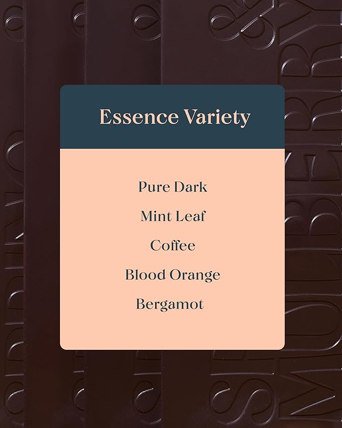 Spring & Mulberry Healthy Dark Chocolate Bars Sugar Free - Date Sweetened Chocolate Gift Box - Healthy Bars, Gluten Free & Vegan - Essence Holiday Chocolates Gift Set