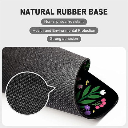 Square Mouse Pad Flowers Plants 1, Personalized Premium-Textured Custom Mouse Mat Design, Washable Mousepad Cloth, Non-Slip Rubber Base Computer Mouse Pads for Wireless Mouse
