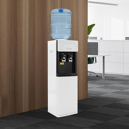Water Coolers Standing Water Dispenser Cold Hot Dispenser, Modern Standing Water Dispenser Top Loading for Homes, Gyms, Office (Top Load White)