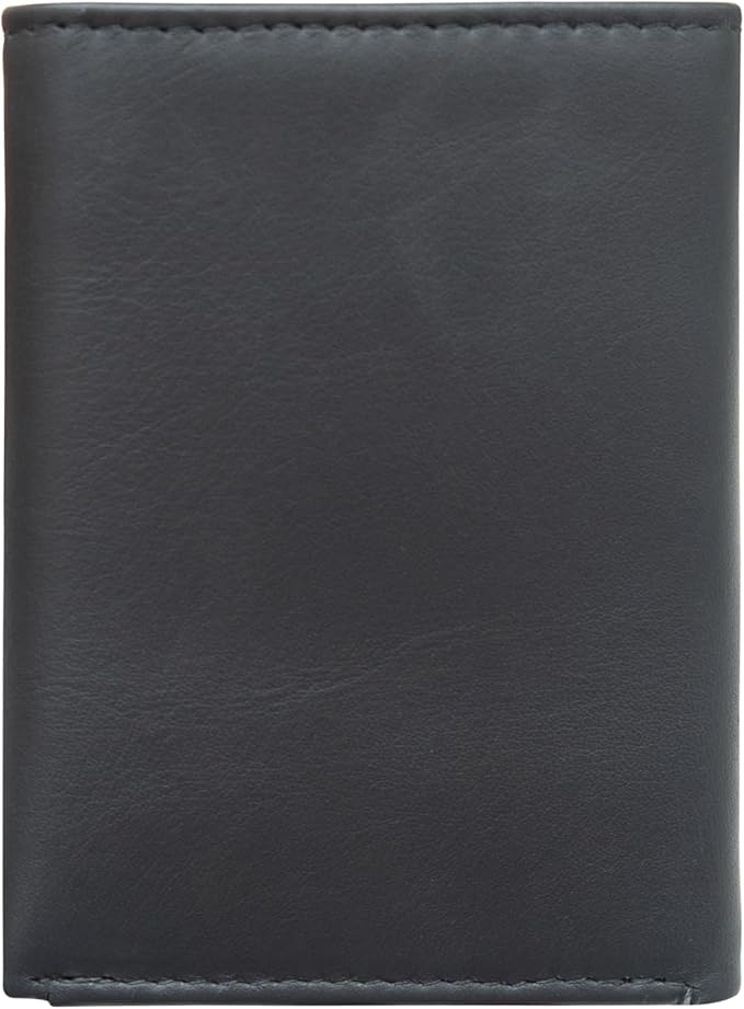 VANSI Genuine Leather Modern TriFold Design Wallet and Card Holder for Men (GREY)