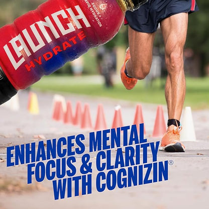 Sports Drink - Real Cane Sugar, Half the Sugar, 3x Electrolytes, Cognizin® for Focus, Vitamin B12 Energy Boost, L-Alanyl & L-Glutamine Hydration Formula, No Artificial Sweeteners, Colors, or High Fructose Corn Syrup – Fruit Punch Flavor – Trusted by Pe...