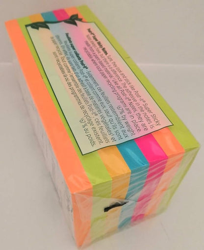 Post-it Super Sticky Notes, 3 in x in, Rio de Janeiro Collection, 14 Pads, 90 Sheets/Pad