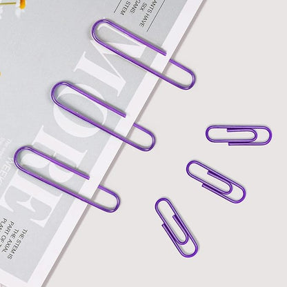 Vinaco Purple Jumbo Paper Clips, 100 Pack, 2 Inch (50 mm), Durable & Rust Resistant, Great for Office, School and Personal Use