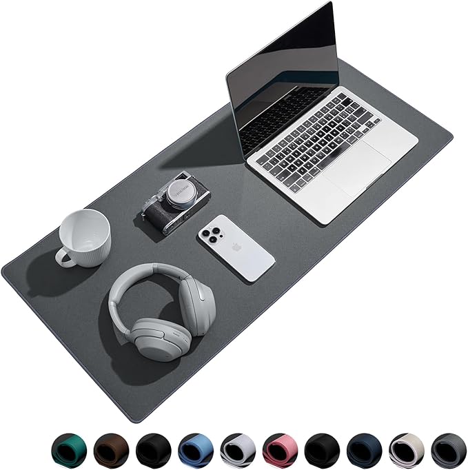 Waterproof Large Gaming Mouse Pad with Durable Stitched Edges, Non-Slip Rubber Base, Grainy Jacquard Mouse Mat Desk Pad for Home Office Gaming, 31.5''x11.8''x0.12'', Deep Gray