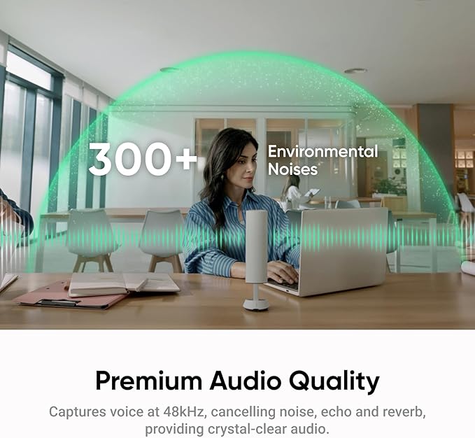 Insta360 WaveLink Bundle - AI Speakerphone, Bluetooth, Voice Recorder, 8 Noise-Canceling Mics w/Beamforming, AI Transcript & Summary, Support 99 Languages, 32GB Storage, Meetings, Podcasts