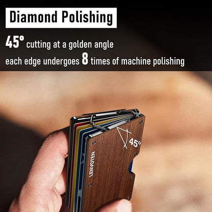 Upgraded Hinged Minimalist Wallet for Men | Slim Metal RFID Blocking Wallet | Credit Card Holder & Money Clip Holds 20 Cards | Premium Scratch-Resistant Finish | Ideal Gift for Men