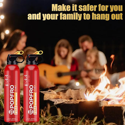 Portable Fire Extinguisher | 4-in-1 Small Fire Extinguisher for Home, Garage, Kitchen, Car | For Electric, Textile and Grease Fires | Non-Toxic, Easy Clean | Wall Mount Incl (1 pack)