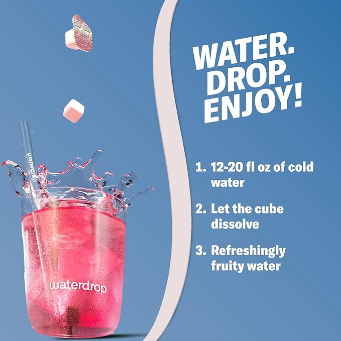 Waterdrop Hydration Cubes With Vitamin C, B Vitamins and Electrolytes, 3 Iced Tea Flavor Electrolyte Variety Pack, Flavored Water Enhancer Cubes for Still & Sparkling Water, Sugar Free, 36 Count