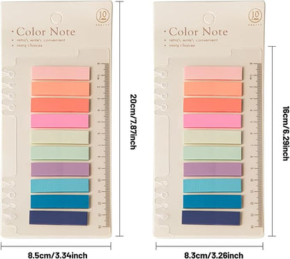 Golcellia Sticky Tabs, 70 Colors, 1400 Pieces, Repositionable Labels, Index Tabs