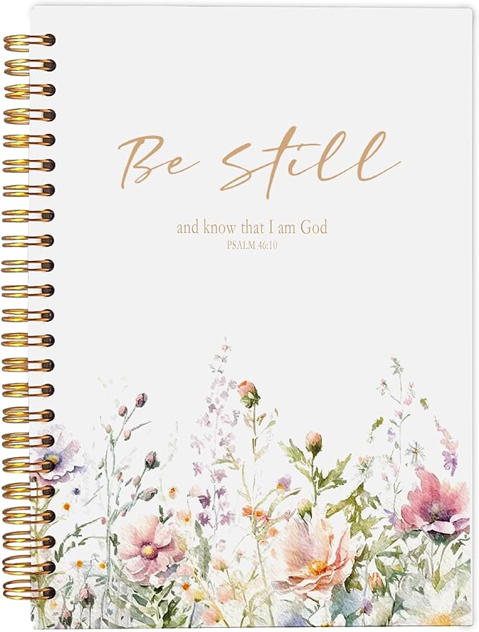 PSALM 46 Be Still and Know That I am God Christian Notebook Journal - Christian Gifts for Women, Bible Journal Notebooks for Note Taking, Bible Journaling Notebook, Spiral Notebook 5.5x8.3