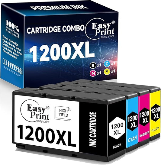 EASYPRINT Compatible 1200XL Ink Cartridges PGI-1200 PGI1200XL Used for Canon MAXIFY MB2720 MB2120 MB2320 MB2020 MB2350 MB2050 Printers, (4 Pack High Yield, BK+C+M+Y)