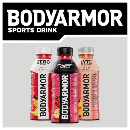 BODYARMOR ZERO Sugar Cherry Lime, Sugar Free Sports Drink - Low-Calorie Hydration - Natural Flavors with Potassium Packed Electrolytes, Antioxidants, and B-vitamins, 16 fl oz (pack of 12)