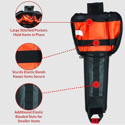 Premium Tactical Trauma IFAK Kit with Celox Hemostatic Granules, SOF Tourniquet and Pressure Bandage in Molle Pouch, Bleeding Control Kit (Black)