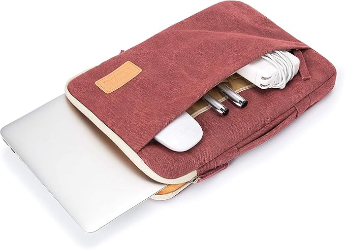 Kinmac 360° Protective Laptop Sleeve Case Bag Cover with Handle for MacBook Pro 16 inch,16 inch HP,Lenovo,Dell,ASUS,Acer Ultrabook and Business Laptop (Wine Red)