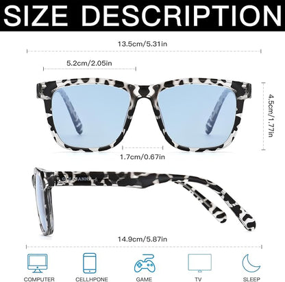 99.9% Blue Light Blocking Glasses For Men Women Anti-Fatigue Computer Gaming Sleep Glasses Reduce Eye Strain