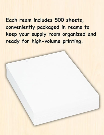 Limited Papers(TM) Writing Copy and Printing Paper, 8.5" x 11", 2 Hole Top-Punched, 20 Pound Text, 500 Sheets Per Ream. (5000, Buff)