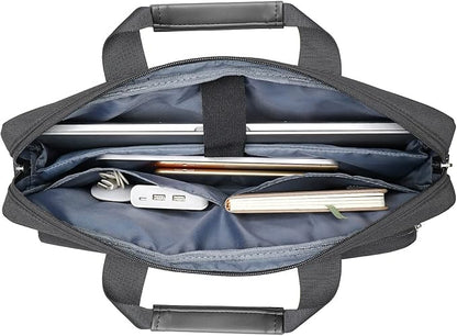 MOSISO Laptop Shoulder Bag 13.3 inch, 13-14 inch Computer Bag Compatible with MacBook Air/Pro 13 / Pro 14, HP Dell ASUS Lenovo with 2 Raised&1 Flapover&1 Horizontal Pocket&Handle&Belt, Slate Gray