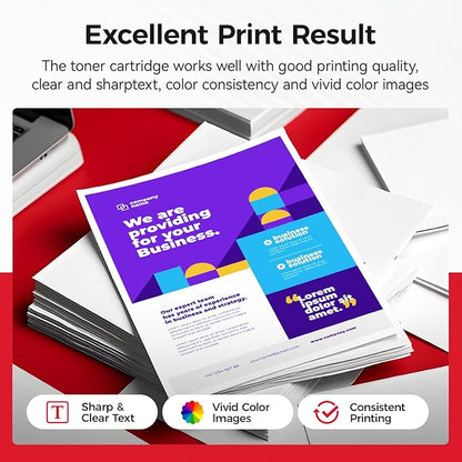 206A Toner Cartridge Set 4-Pack Printer Replacement for HP 206A W2110A W2111A W2112A W2113A Compatible for HP Color LaserJet Pro MFP M283cdw M283fdn M283fdw M282nw M255dw M255nw Ink Black All-in-One