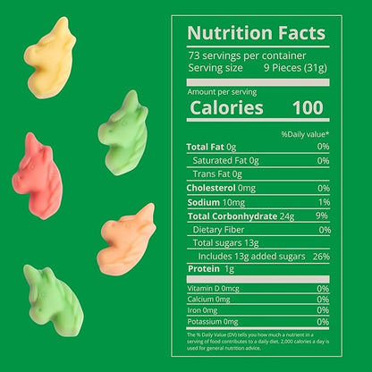 Kervan Candy Bebeto Unicorn Gummies - Fruity, Soft & Sweet Gummy Candy Bulk for Kids, Gift Snacks and Parties - Unicorn Gummies Big Party Size Bag (5 lbs)