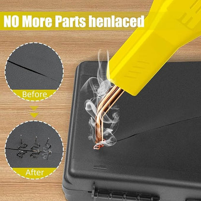200W Plastic Welder, 2000PCS Staples 10PCS Sandpaper, Plastic welding Kit, Plier Custom Carry Case, Plastic Repair Car Bumper Repair Simplicity Of Use (Yellow)