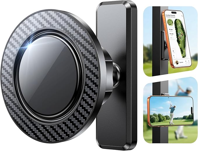 Magnetic Golf Cart Phone Holder, Strong Magnet Compatible with MagSafe iPhone 17-12 and Android, Golf Gifts for Men Women Golfers Dad Valentines Day, Golf Accessories Fits EZGO Club Car Yamaha