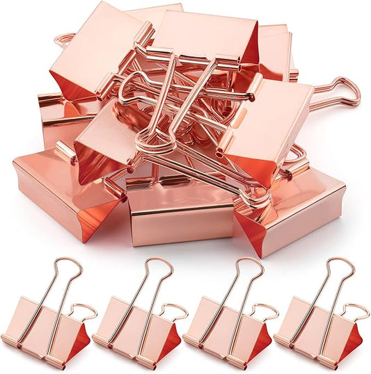 Mr. Pen- Jumbo Binder Clips, 2 Inch, 12 Pack, Rose Gold