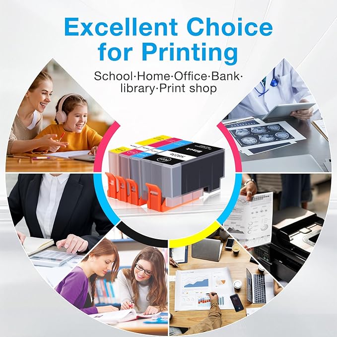 923XL 923e Ink Cartridges for HP OfficeJet Pro 8135 8130 8139 8138 8122 8120 8124 8125 8130 8132 8134 Printers (4 Pack with Chip)