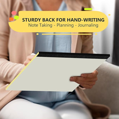 Colored Legal Pads 8.5 x 11, 2 Pack Colored Note Pads 8.5 x 11, Colored Writing Pads 8-1/2 x 11, Letter Size Writing Tablets Lined Notepad Wide Ruled, 30 Sheets per Note Pad, Perforated Notepads