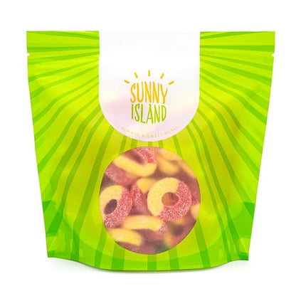 Peach Rings Gummy Candy 1-Pound Bag | Classic Sweet and Sour Candy | Soft Peach Gummies for Snacking, Dessert Topping & Buffet Tables | Chewy Gummy Rings