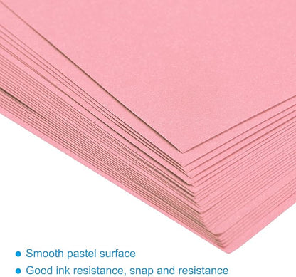 MECCANIXITY 75 Sheets A4 Colored Print Copy Paper 5.8" x 8.3" Origami Paper Printer Paper 80gsm for Printing, Document Copying, Art Craft,Light Pink