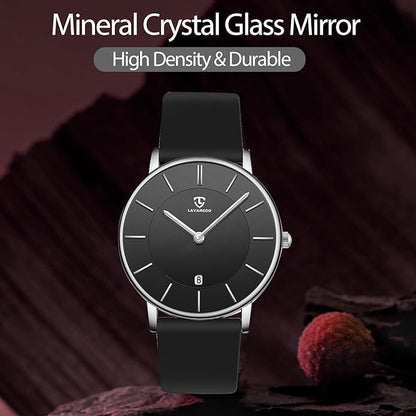 BEN NEVIS Watch, Mens Watch, Minimalist Fashion Simple Wrist Watch Analog Date with Leather Strap