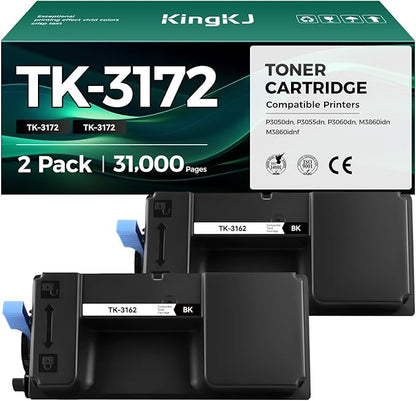 TK-3172 TK3172 Toner Cartridges 2-Pack High Capacity With Chip Replacement for Kyocera TK-3172 1T02T80US0 Compatible with ECOSYS P3050dn P3055dn P3060dn M3860idn M3860idnf Printers Ink Kit Monochrome
